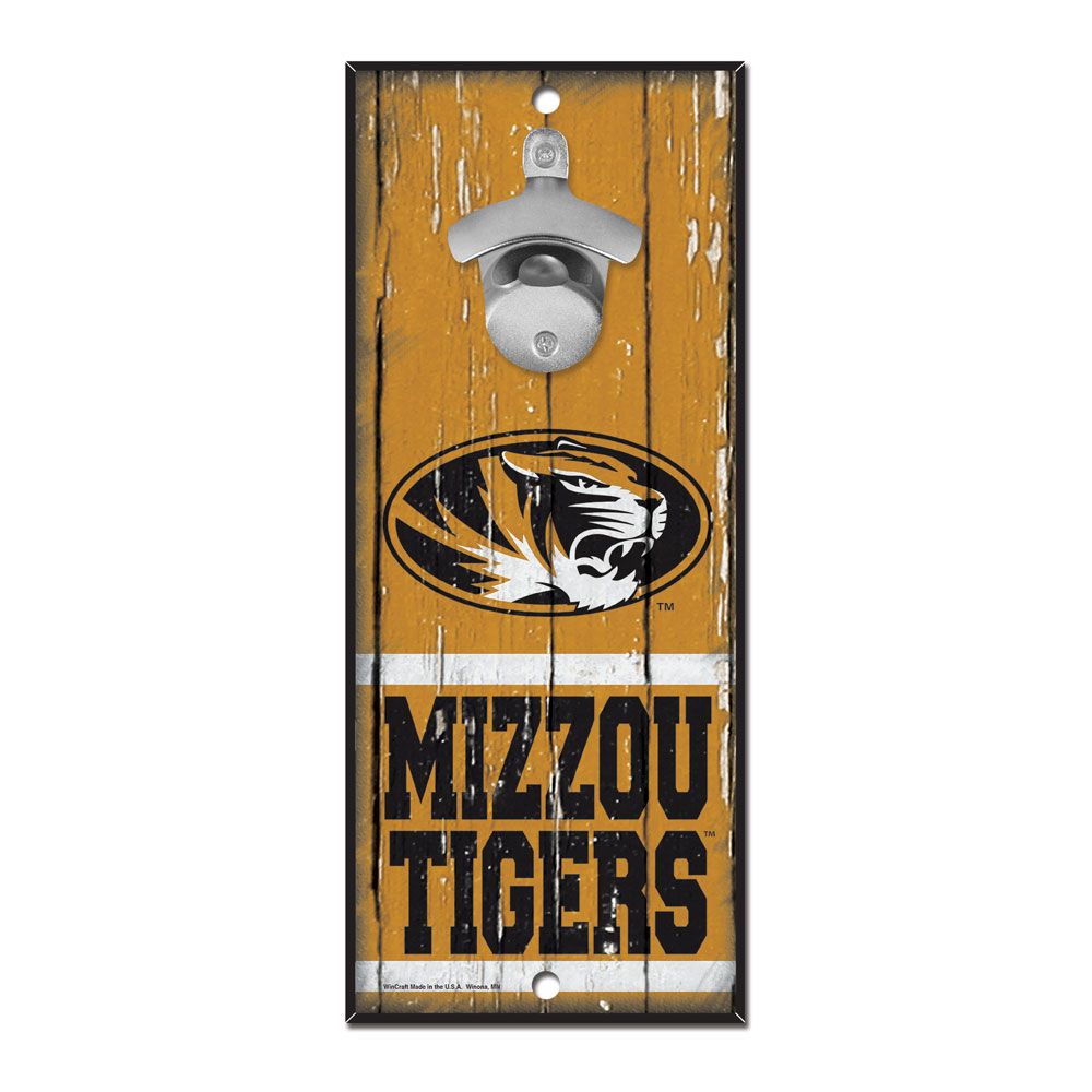 Mizzou Tigers Bottle Opener Wooden Oval Tiger Head Sign – Tiger Team Store