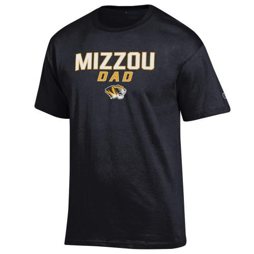 Mizzou Dad Black Crew Neck TShirt Tiger Team Store