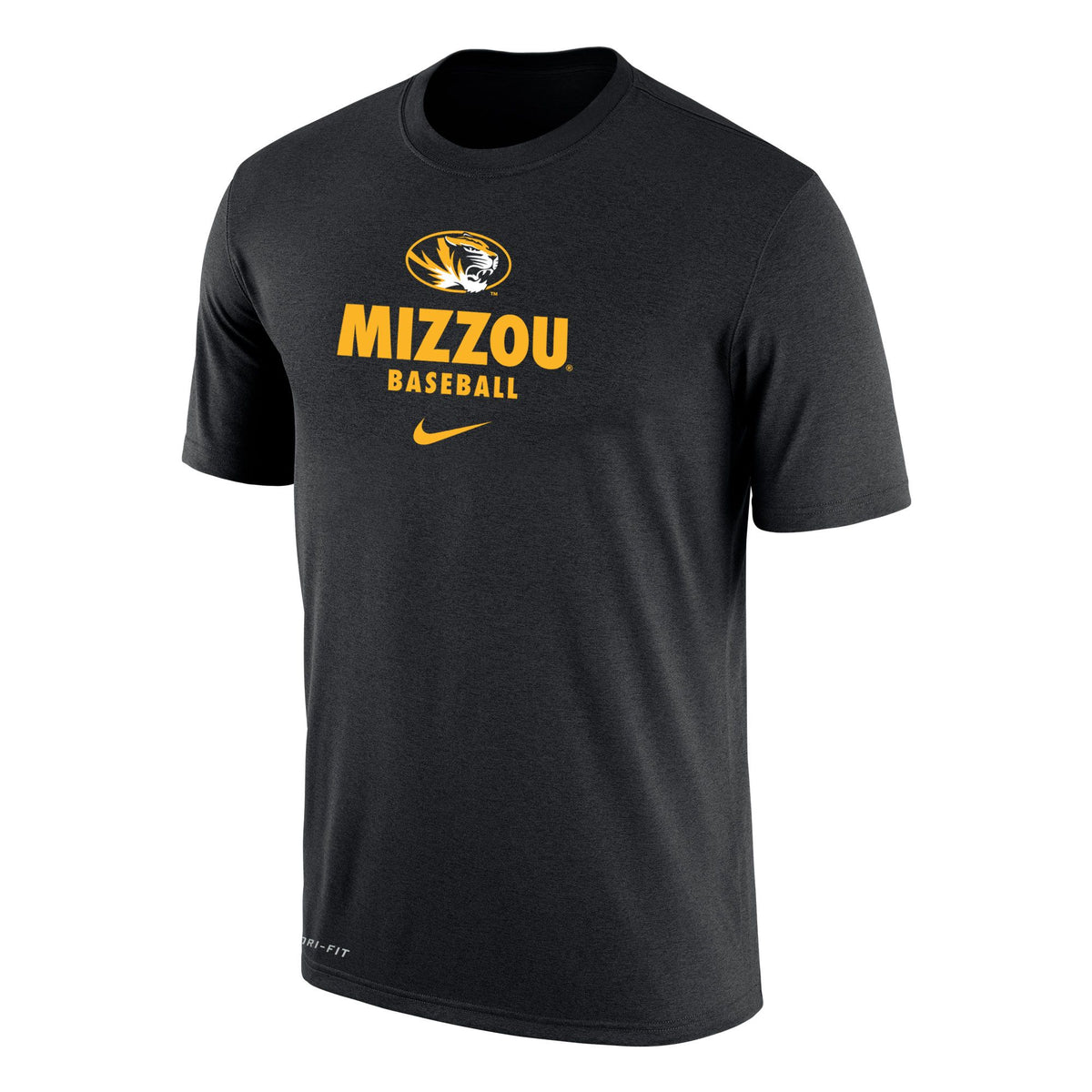 Mizzou Tigers Baseball Home Plate Oval Tiger Head Grey T-Shirt 