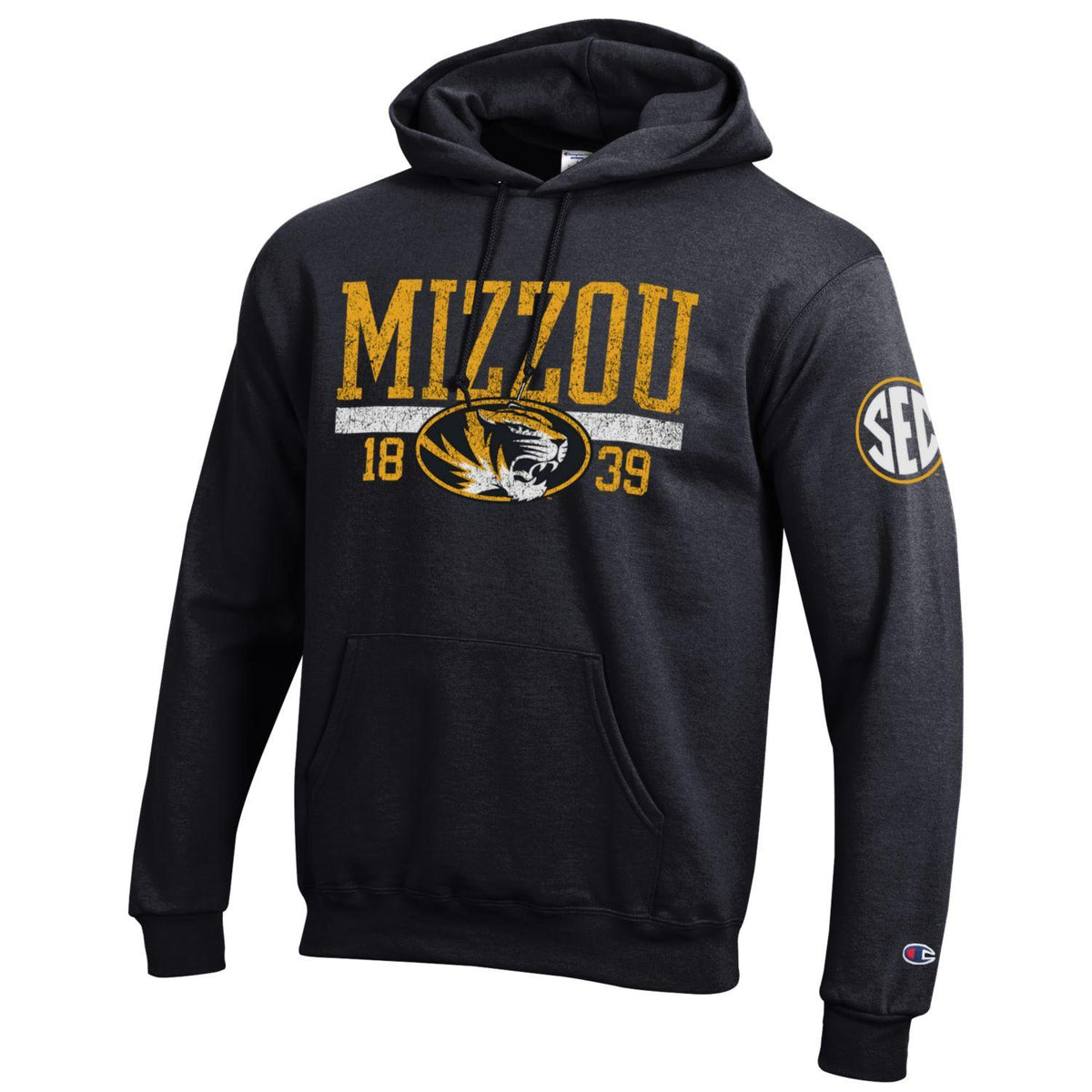 Mizzou Infant/Toddler Black and Gold Oval Tiger Head Varsity Jacket