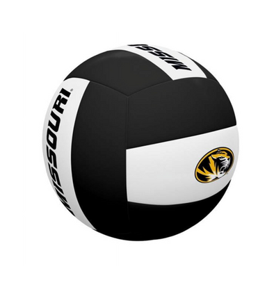 Mizzou Oval Tiger Head Black and White Volleyball