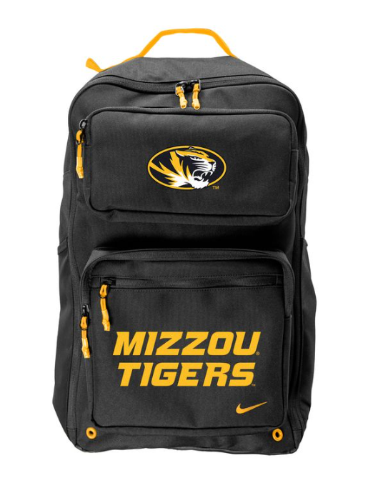 Mizzou Tigers Nike® 2024 Utility Speed Oval Tiger Head Black Backpack