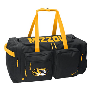 Mizzou Tigers Nike® 2024 Power Oval Tiger Head Black Duffel Bag