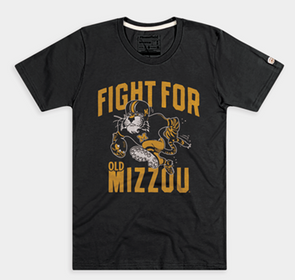 Mizzou Tigers Homefield Vault Fight for Old Mizzou Football Tiger Black T-Shirt