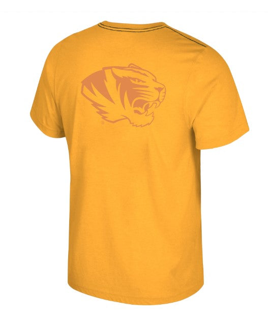 Mizzou Tigers Colosseum Manhattan Project Oval Tiger Head Gold T-Shirt