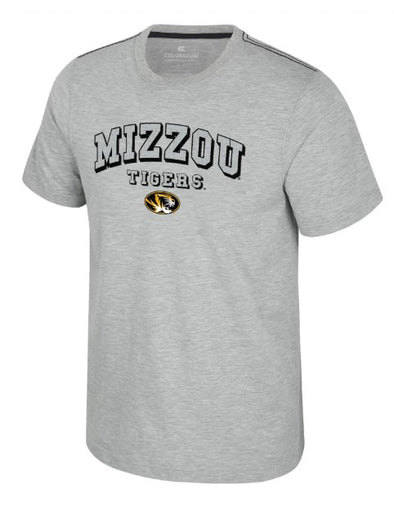 Mizzou Tigers Colosseum Nuclear Oval Tiger Head Grey T-Shirt