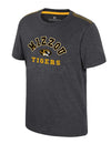 Mizzou Tigers Colosseum Youth Wade Mizzou Arch Oval Tiger Head Black T-Shirt