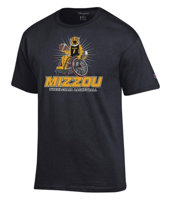 Mizzou Tigers Champion® Wheelchair Basketball Truman Black T-Shirt