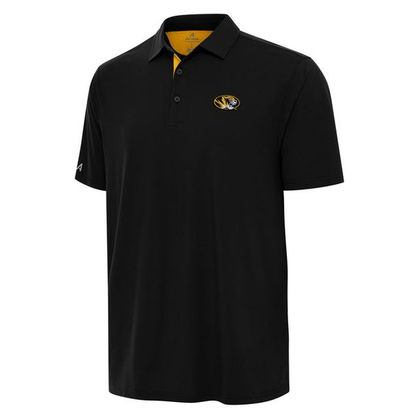 Mizzou Tigers Antigua Era Oval Tiger Head Black Polo