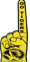 Mizzou Oval Tiger Head Foam Finger