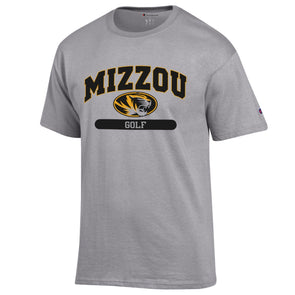 Mizzou Golf Grey Short Sleeve Crew Neck T-Shirt