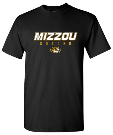 Mizzou Tigers Soccer Oval Tiger Head Black T-Shirt