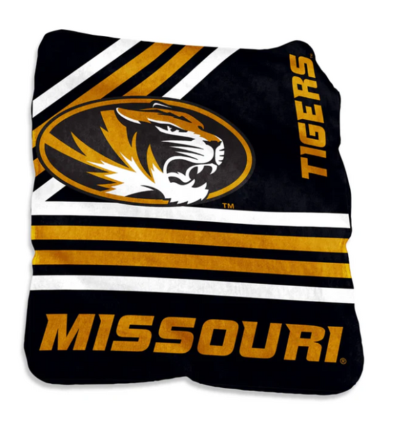 Missouri Tiger Head Raschel Blanket