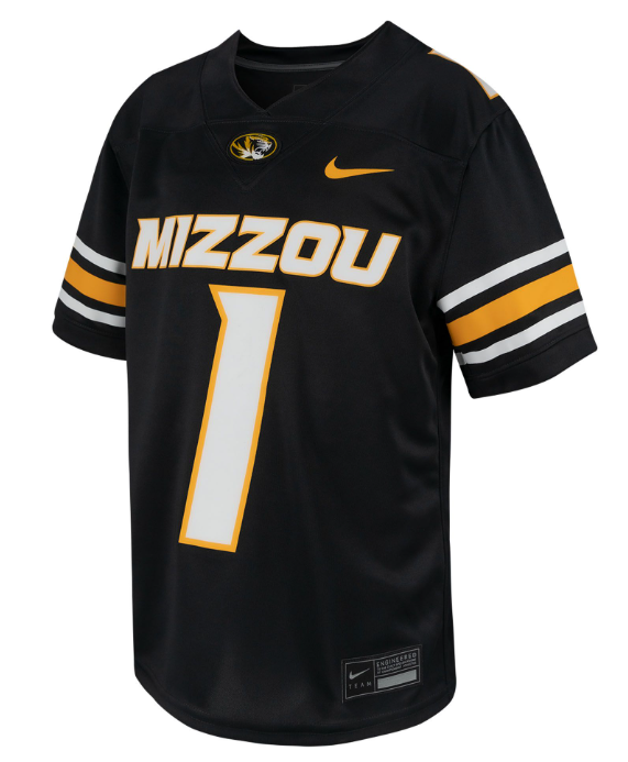 Mizzou Tigers #1 Nike® Replica Black and Gold Basketball Jersey – Tiger  Team Store