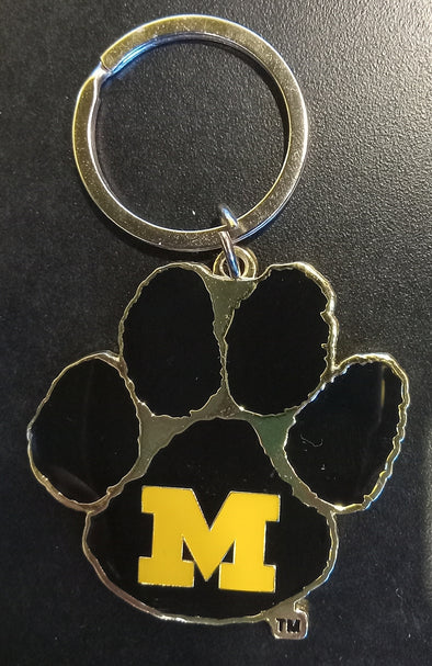 Mizzou Tigers Vault Paw Metal Keychain