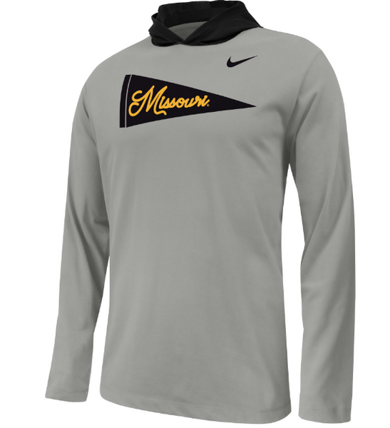Black and Grey Mizzou Tigers Nike® Hooded Sweatshirt Adult Small Black