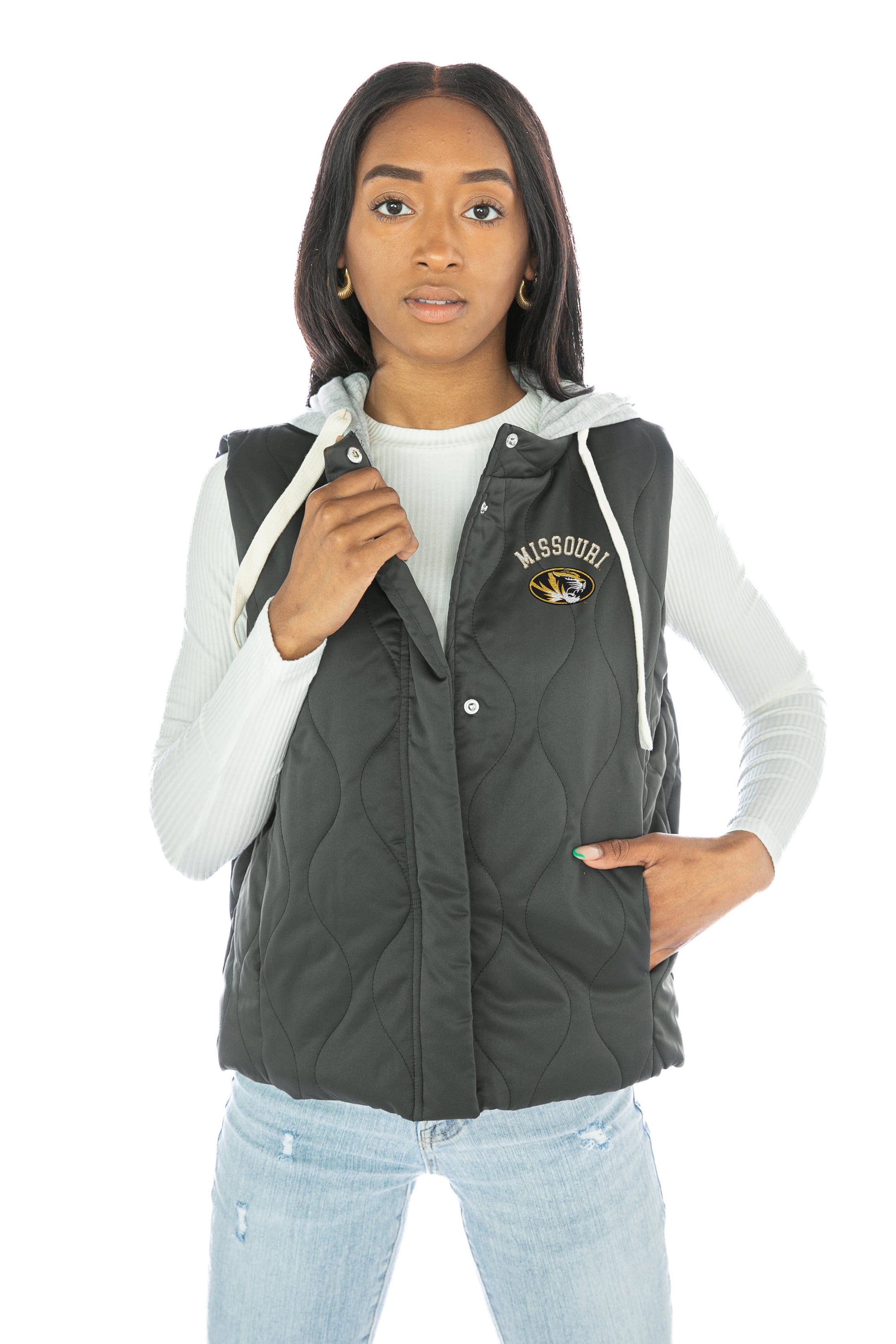 NCAA Missouri Tigers Women's Polar Puffer Vest