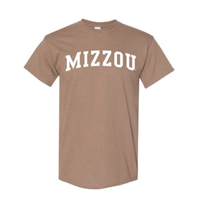 Mizzou Short Sleeve Savana Brown Crew Neck T-Shirt