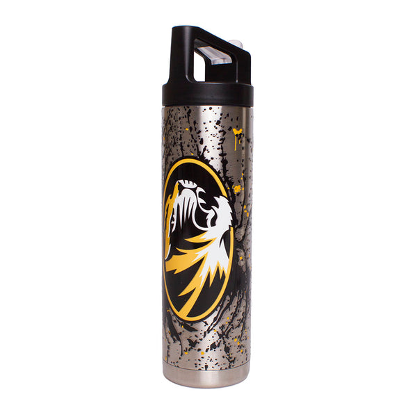 Mizzou Splatter Paint Oval Tiger Head Shaker Bottle – Tiger Team Store