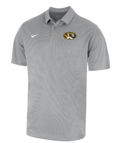 Mizzou Tigers Nike® 2023 Heather Oval Tiger Head Grey Polo