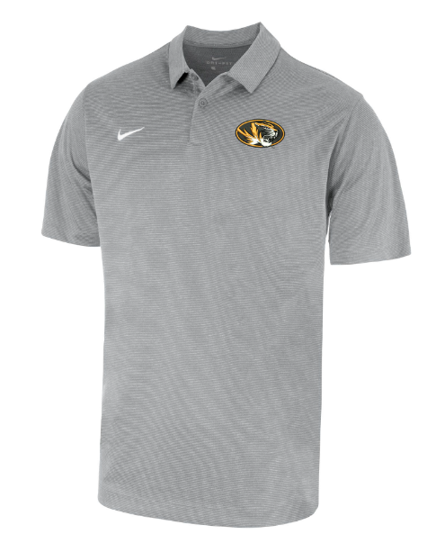 Mizzou Tigers Nike® 2023 Heather Oval Tiger Head Grey Polo