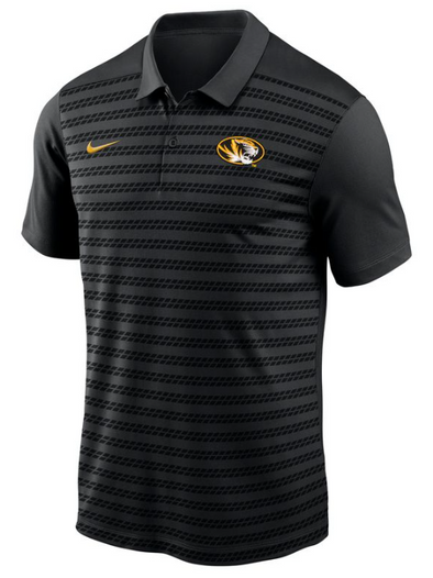 Mizzou Tigers Nike® 2024 Coaches Sideline Oval Tiger Head Black Tonal Strip Polo