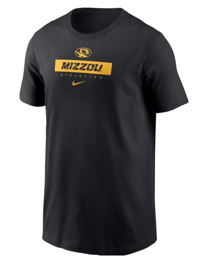 Mizzou Tigers Nike® 2024 Youth Legend Team Issue Oval Tiger Head Mizzou Bar Black T-Shirt