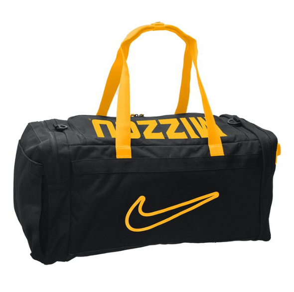 Mizzou Tigers Nike® 2024 Oval Tiger Head Black & Gold Duffle Bag