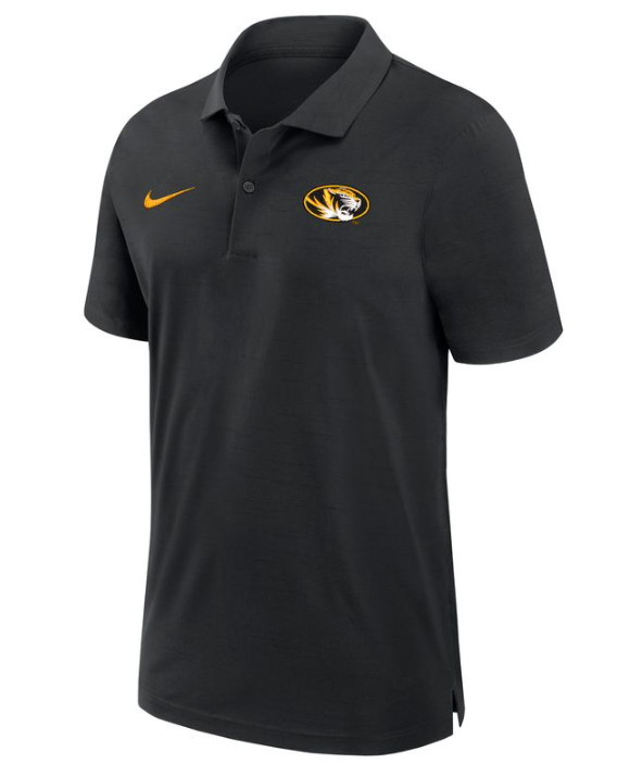 Mizzou Tigers Nike® 2024 Sideline Woven Oval Tiger Head Black Polo