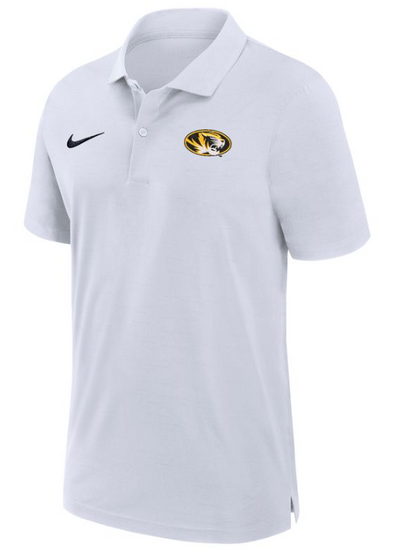 Mizzou Tigers Nike® 2024 Sideline Woven Oval Tiger Head White Polo