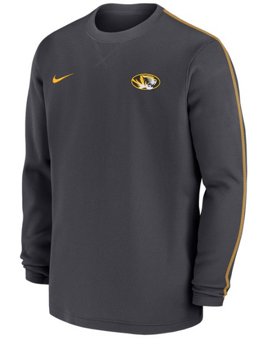 Mizzou Tigers Nike® 2024 Sideline Coach Oval Tiger Head Grey Pull Over