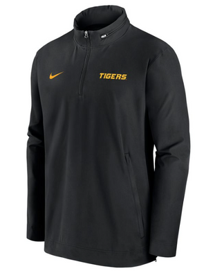 Mizzou Tigers Nike® 2024 Sideline Coaches Lightweight Tigers 1/4 Zip Black Jacket