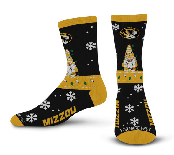 Mizzou Tigers Sweater Gnome Snowflake Tiger Head Black Socks