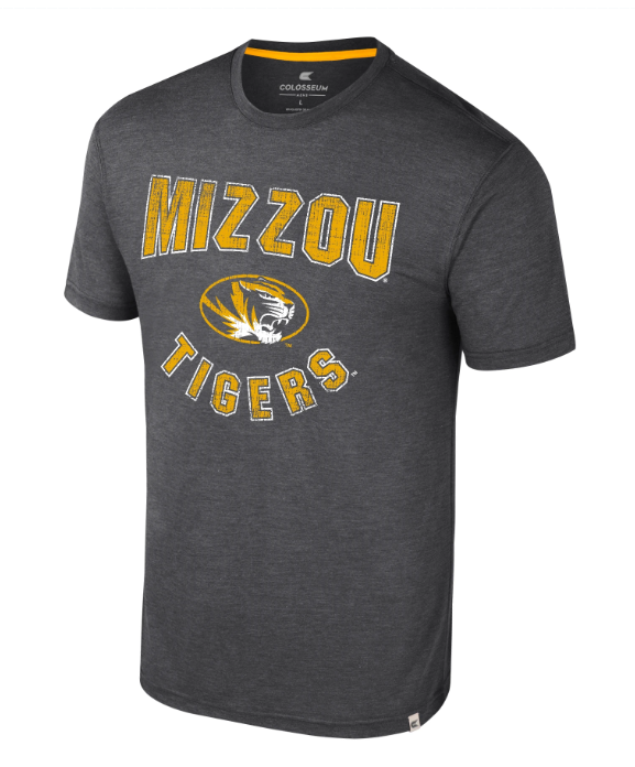 Mizzou Tigers Colosseum Virtual Reality Mizzou Tigers Tiger Head Black T-Shirt