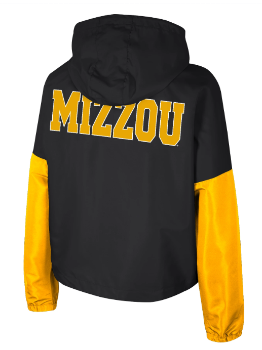 Mizzou Tigers Colosseum Juniors Rafi Tiger Head Full Zip Black and Gold Jacket