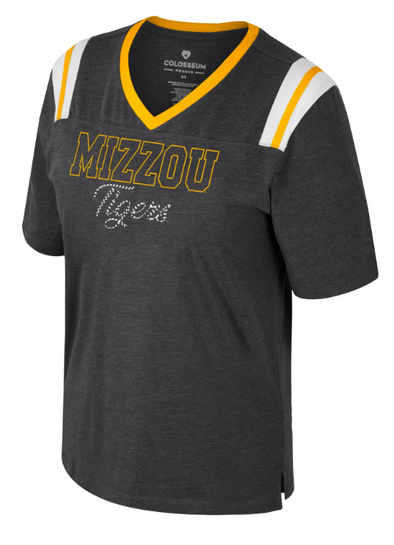 Mizzou Tigers Colosseum Women's V-Neck Lovemore Black T-Shirt