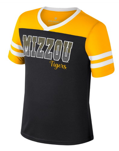 Mizzou Tigers Colosseum Girls Space Opera Mizzou Tigers Black/Gold T-Shirt