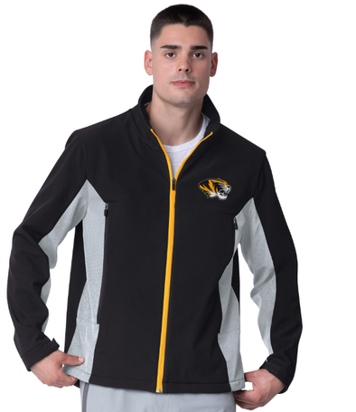 Mizzou Tigers G-III Sports Full Zip Team Player Soft Shell Tiger Head Black Jacket