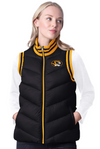 Mizzou Tigers G-III Sports Womens Chevron Quilted Tiger Head Black Puffer Vest