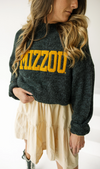 Mizzou Tigers Juniors Gameday Social Varsity Woven Turtleneck Black Sweater