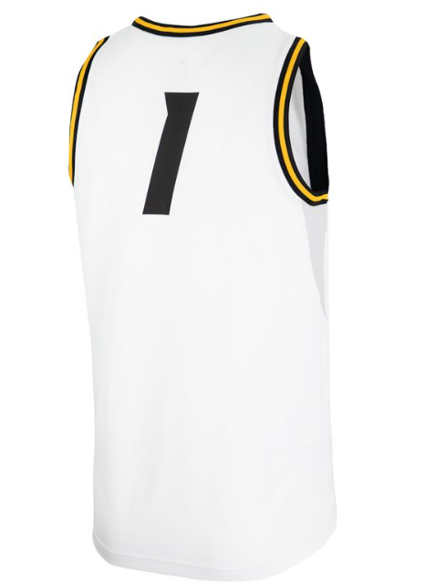 Mizzou Tigers Nike® 2024 Official Replica #1 White Basketball Jersey