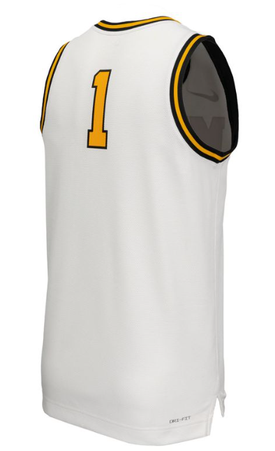 Mizzou Tigers Nike® 2024 Retro Missouri #1 Official Replica White Basketball Jersey