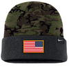 Mizzou Tigers Nike® 2024 Military Appreciation Oval Tiger Head Flag Camo Knit Beanie