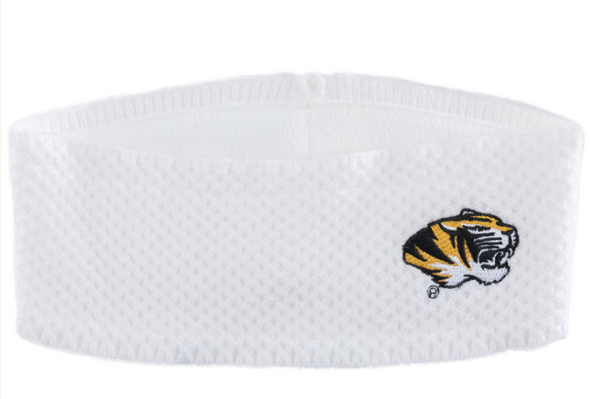 Mizzou Tigers Tiger Head White Knit Headband