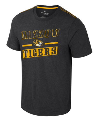 Mizzou Tigers Colosseum Neo Tiger Head Diagonal Black T-Shirt