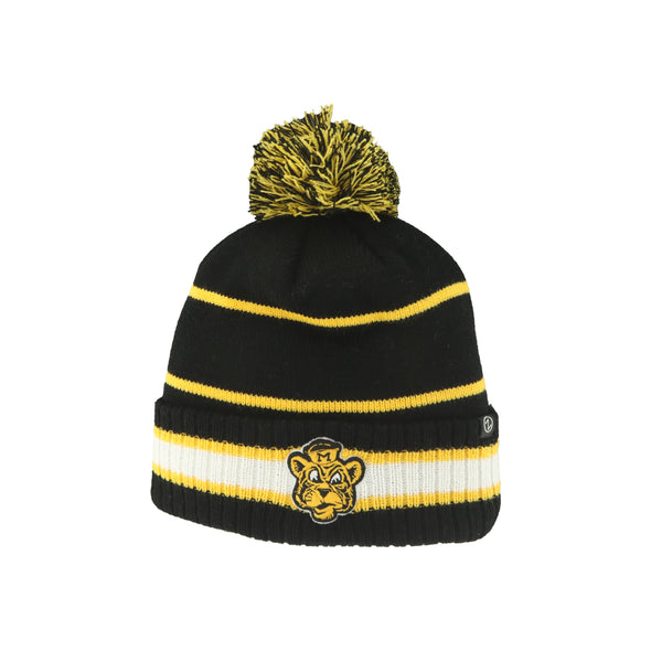 Mizzou Tigers Freestyle Vault Logo Beanie Tiger Black Knit Beanie with Pom