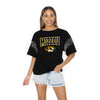 Mizzou Tigers Women's Gameday Couture Irresistible Rhinestone Fringe Oval Tiger Head Black T-Shirt