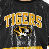 Mizzou Tigers Women's Gameday Couture Own the Game Sequin Tigers Oval Tiger Head Black Crop Jersey