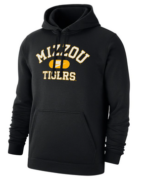 Mizzou Tigers Nike® 2024 Club Fleece Black Hoodie