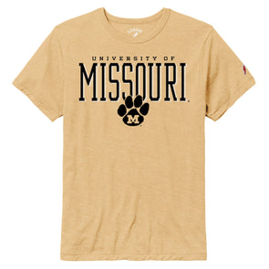 Mizzou Tigers Legacy Victory Falls Missouri Vault Paw Gold T-Shirt